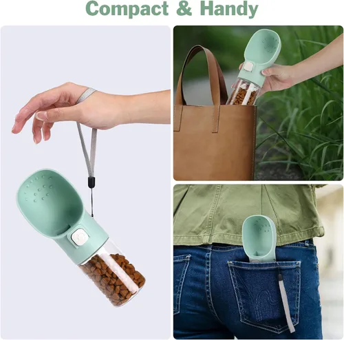 Miniatura 6 de Colorday Dispensador de golosinas de mano para perros, bolsa integrada para clicker y golosinas, comedero de mano para entrenamiento de cachorros