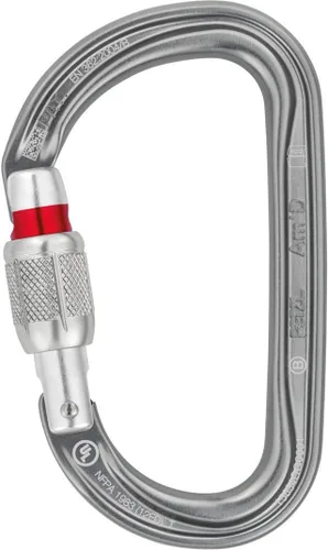 Petzl Am'D Asymmetrical Aluminum Carabiner - D-Shape Connector (27 kN)