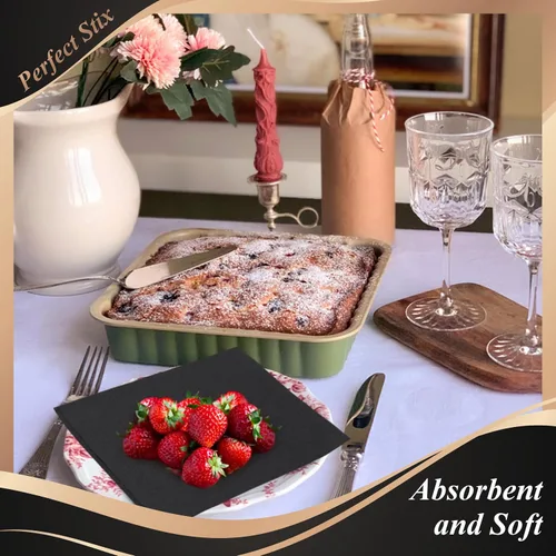 Miniatura 3 de Servilletas perfectas de 2 capas. 100ct servilletas de papel para cóctel. Dos capas., Negro, 100
