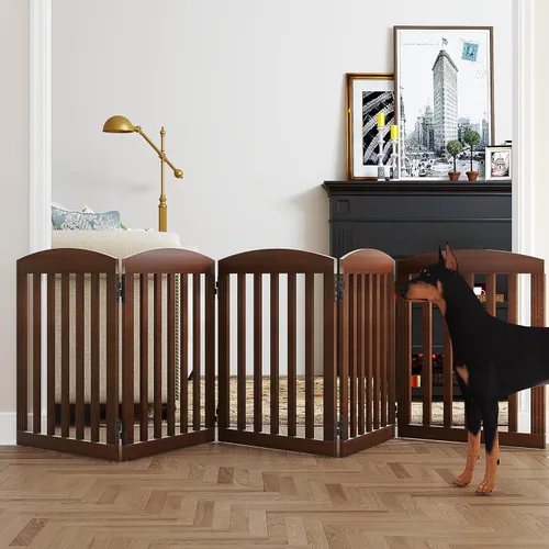 Miniatura 11 de SPIRICH Puerta para perros extra ancha de 120" y 28" de alto para interiores, puertas para perros para marcos de puertas, escaleras, la casa, puerta