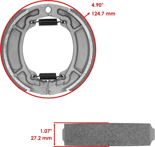 Miniatura 2 de Caltric Zapatas de freno traseras compatibles con Yamaha Moto-4 80 Yfm80 Yfm-80 Yfm 80 1985-1988 Nuevo