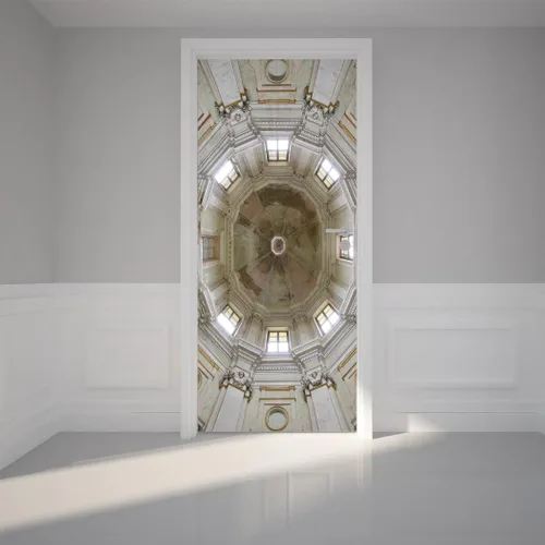Miniatura 4 de RoyalWallSkins Adhesivo mural para puerta, para el interior de la iglesia, versión sin burbujas, semi-brillante, autoadhesivo para puerta