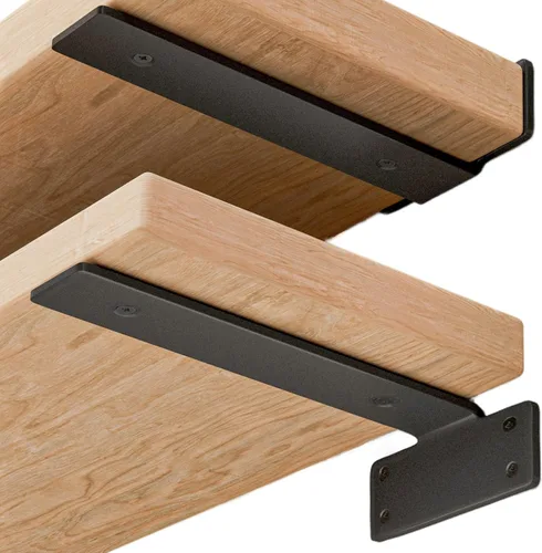 Miniatura 11 de Soportes de estante flotantes de 6 pulgadas, 6 paquetes, soportes de estantería resistentes de 1/5 pulgadas de grosor para estantes de madera