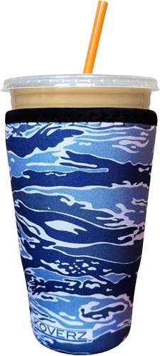 Miniatura 59 de Funda Koverz para café helado, funda aislante de neopreno para taza, se ajusta a una taza de café de 32 Oz., lavable y reutilizable, accesorios