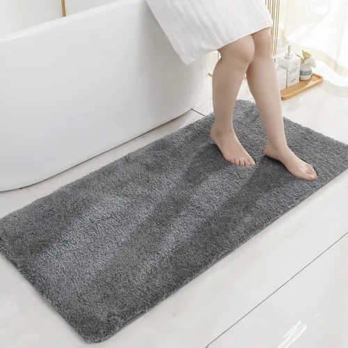 Miniatura 10 de COSY HOMEER Alfombras extra gruesas para el baño, tapetes de baño antideslizantes, tapete de felpa suave, peludo y 100% micro poliéster, tapete