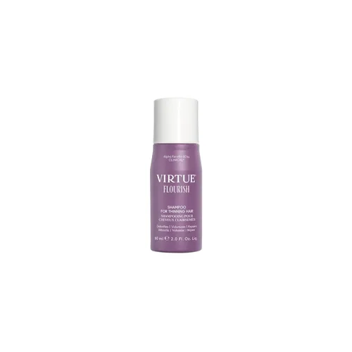 VIRTUE Flourish Champú sin sulfato para cabello fino, Producto para el crecimiento y volumen del cabello, Desintoxica y repara, Seguro para el color