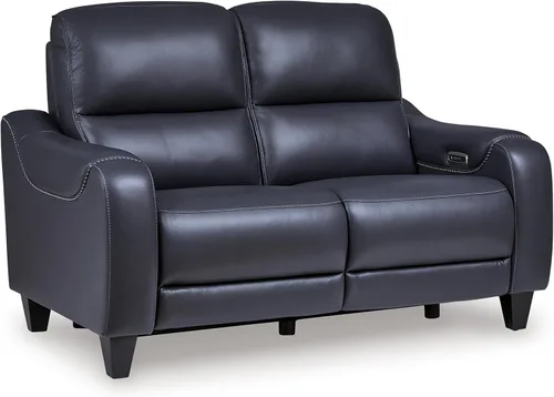 Miniatura 15 de Signature Design by Ashley Mercomatic - Sillón reclinable eléctrico contemporáneo con reposacabezas ajustable y carga rápida USB-C, cuero, altura