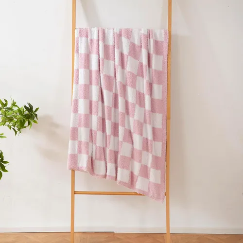 Miniatura 6 de YIRUIO Manta Throw a Cuadros Tablero de Ajedrez Esponjosa Suave Cálida Cómoda Reversible Súper Suave Acogedora para Decoración del Hogar Cama Sofá