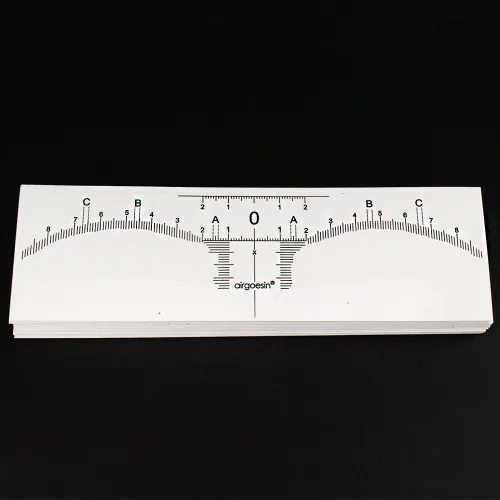 Miniatura 3 de 50 unids desechables adhesivo para cejas microblading regla guía cinta adhesiva tatuaje plantilla medida herramienta de belleza