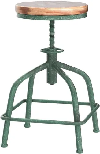 Miniatura 5 de Topower Taburete de cocina de granja, taburete de mostrador industrial, asiento redondo decorativo de cocina estándar, taburetes de bar giratorios