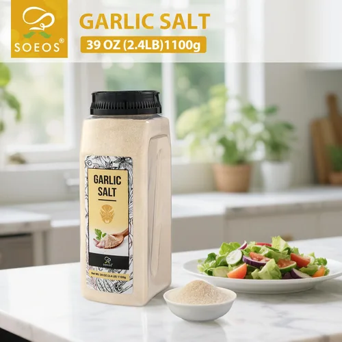 Miniatura 4 de Soeos Sal de Ajo 38.8 onzas (1.1 kg), Sal de Ajo a Granel, Condimento Sin GMO, Sin Gluten, Ideal para Añadir Sabor a Sopas, Panes, Vegetales, Carnes