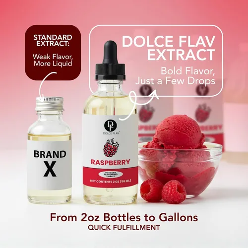 Miniatura 5 de Dolce Flav Extracto de Frambuesa – 2 onzas de saborizante concentrado de frambuesa soluble en aceite, kosher, sin azúcar, para chocolates, caramelos