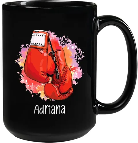 Miniatura 11 de Taza de café de fútbol americano con nombre personalizado, regalo de fútbol personalizado, porcelana negra 11oz y 15oz