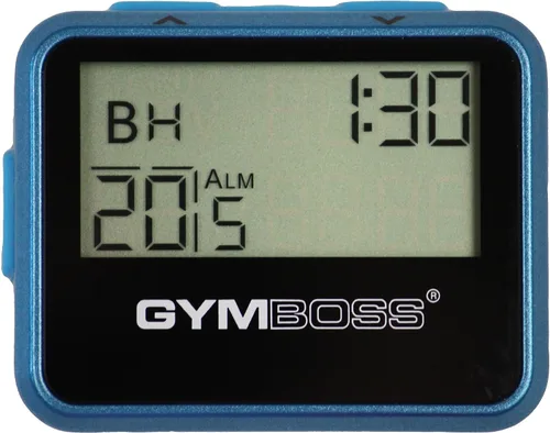 Miniatura 3 de Gymboss Temporizador de intervalos y cronómetro y correa de reloj - Paquete Verde azulado con botones azules