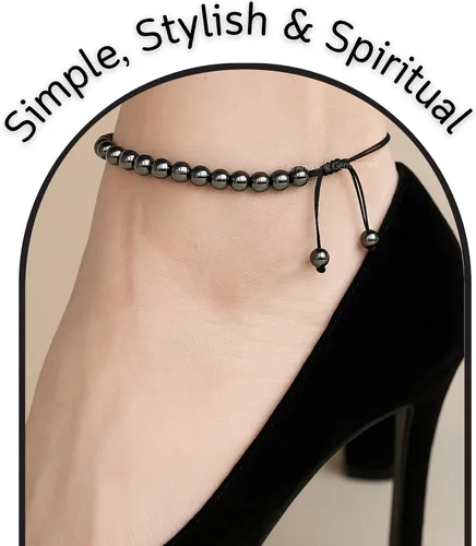 Miniatura 160 de Amazing Gemstone Crystal Anklet Ankle Bracelets for Women - Waterproof Beaded Healing Crystal Anklets, Plus Size Chakra Gemstone Bead Anklet