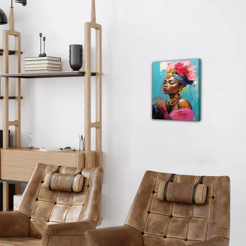 Miniatura 104 de Arte de pared afroamericano, decoración de rey y reina bailarín negro para sala de estar, arte de pareja de amor negro para dormitorio, lienzo