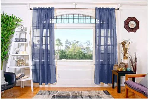 Miniatura 23 de All American Collection - cortinas Doli transparentes, 2 unidades Blanco