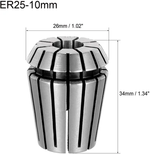 Miniatura 2 de uxcell ER25 0.394 in Spring Collet Chuck para máquina de grabado CNC Torno herramienta de fresado