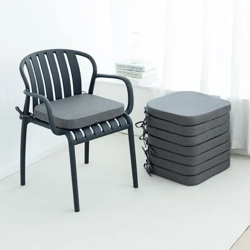 Miniatura 16 de Helios&Hestia Cojines para sillas de comedor de interior con lazos para cocina, cojines de asiento para exteriores con funda extraíble, parte Beige