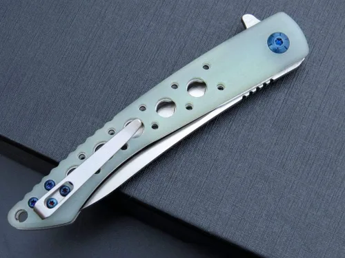 Miniatura 8 de Eafengrow EF943 EDC Cuchillo plegable D2 hoja de acero G10 Mango Flipper Cuchillos con clip de bolsillo para camping, senderismo, supervivencia al