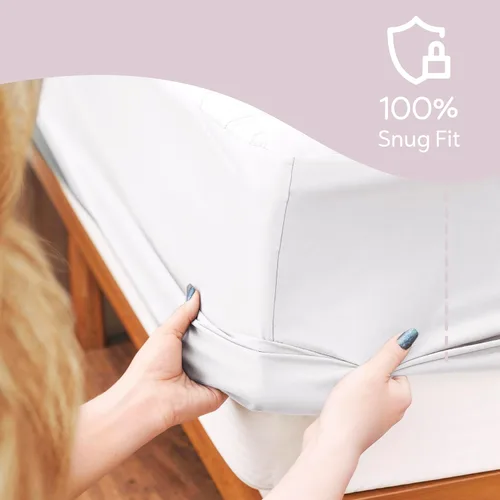 Miniatura 2 de Hearth & Harbor Funda acolchada para colchón tamaño Queen, 100% impermeable, funda de colchón ajustable con bolsillo profundo de 8 a 21 pulgadas