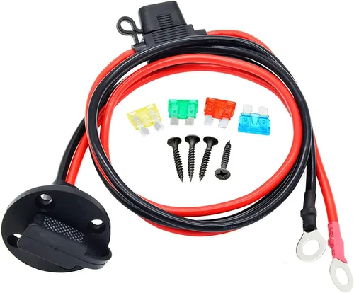 Miniatura 6 de Conector de cable de extensión de conector SAE a junta tórica de 39.3 pulgadas 10 AWG con 5 fusibles, compatible con generador solar, generador