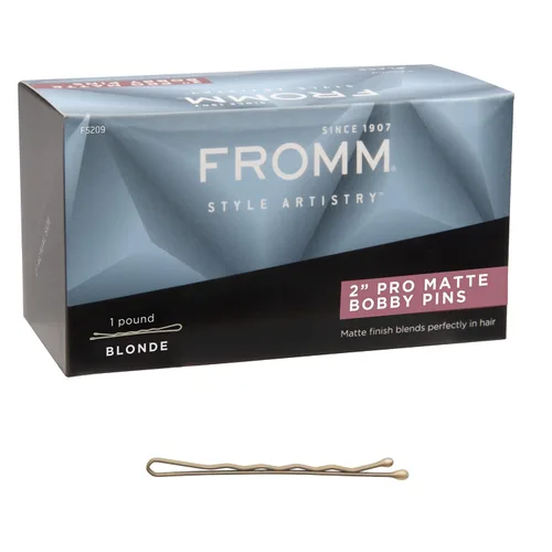 Miniatura 9 de Fromm Horquillas de pelo negro mate de 2 pulgadas, prensadas antideslizantes con fuerte sujeción y puntas de bola, estilo seguro durante todo el día