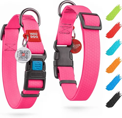 Miniatura 34 de WAUDOG Collar de Perro Impermeable - Collar de Perro Ajustable para Perros Grandes, Pequeños y Medianos - Collar de Perro Desmontable Impermeable