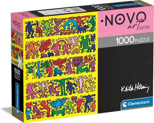 Miniatura 9 de Clementoni - Keith Haring Haring-1000 piezas para adultos, arte, pinturas famosas, Made in Italy, multicolor, 39757