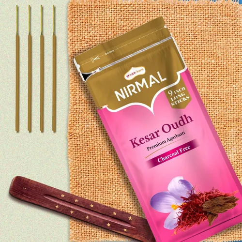 Miniatura 2 de Kesar Oudh - Varillas de incienso – Paquete de 2 varillas de incienso, 200 varitas de incienso de azafrán y madera de agar