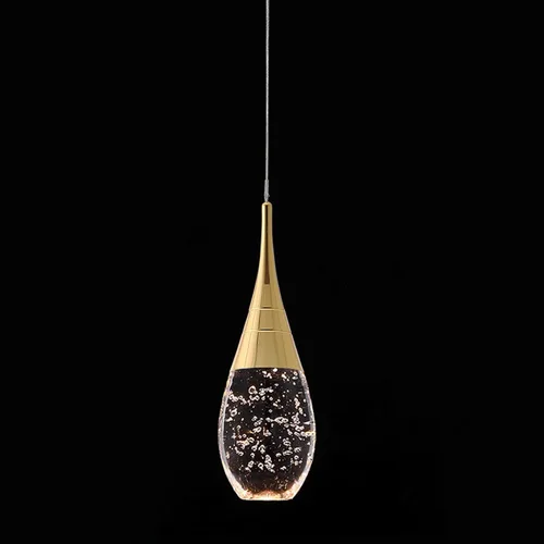 Miniatura 10 de JoollySun Mini lámpara colgante de cristal: 1 luz de lágrima regulable de 3 colores (3000 K-6000 K) colgante LED para isla de cocina baño - cromo