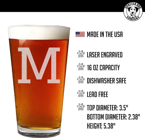 Miniatura 2 de Vaso de cerveza grabado personalizado de 16 onzas, vasos grabados personalizados para hombres, él papá, regalos de cumpleaños personalizados, 3-Claro