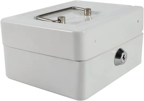 Miniatura 6 de Omabeta Mini caja para el hogar, 1 unidad, portátil, de acero, con cerradura para dinero en efectivo, tipo cerradura de llave, caja de seguridad