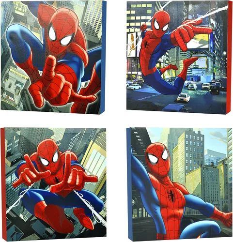Lienzo decorativo para pared de Marvel Spider-Man (4 piezas)