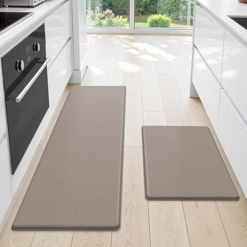 Miniatura 21 de StepLively Tapete de cocina, 2 piezas, tapetes de cocina acolchados para piso, juego de alfombras de cocina antifatiga, tapete antideslizante