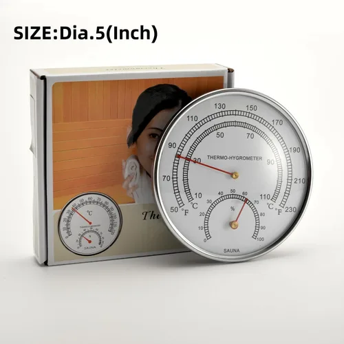 Miniatura 4 de Termómetro 2 en 1 para sauna de temperatura y humedad, termómetro mecánico e higrómetro para el hogar, habitación, al aire libre, oficinas