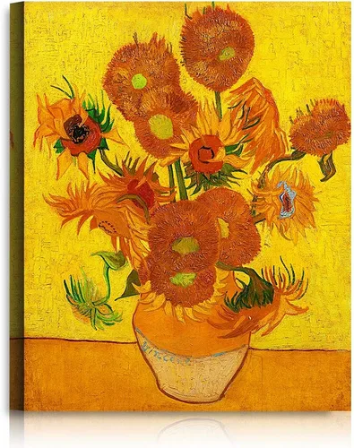 Miniatura 338 de A&T ARTWORK Campo de trigo con cipreses de Van Gogh Las reproducciones de arte clásico mundial, impresiones en lienzo giclée para decoración