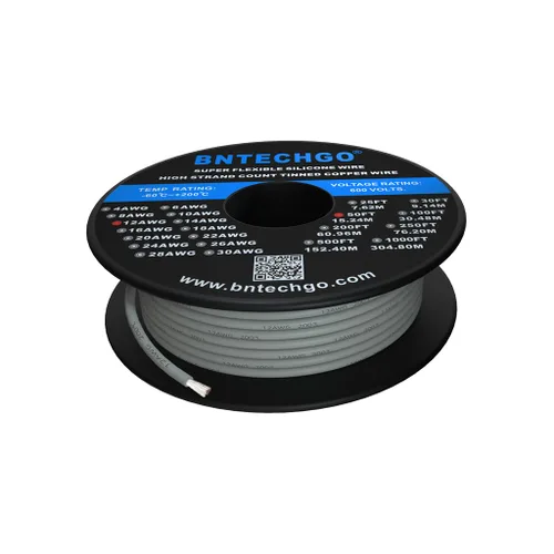 Miniatura 21 de BNTECHGO Carrete de alambre de silicona calibre 12, 50 pies, color marrón, flexible, 12 AWG, alambre de cobre estañado trenzado