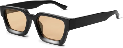 Miniatura 12 de VANLINKER Gafas de sol cuadradas gruesas para hombres y mujeres, retro, rectangulares, con protección UV400, VL9731