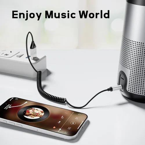 Miniatura 7 de Meliya Adaptador auxiliar a Bluetooth 5.3 para automóvil, USB 2.0 a 0.138 in Bluetooth receptor Jack Kit con micrófono incorporado entrada auxiliar