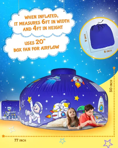 Miniatura 2 de Skywin Tienda de Aire para Niños (77" x 50") Se Construye en 30 Seg, Tiendas para Niños Pequeños de Interior para Juego Imaginativo, Espaciosas