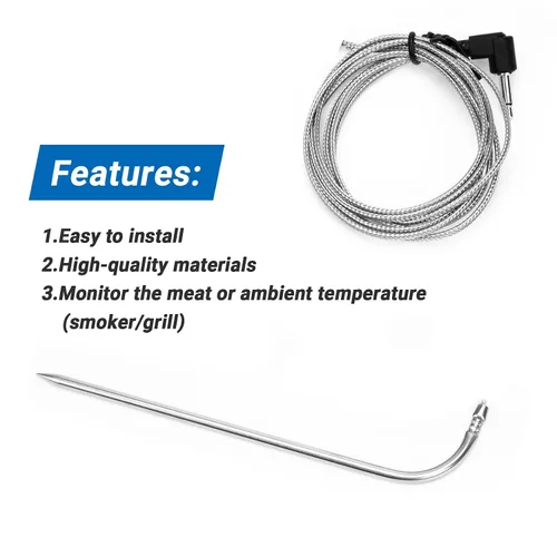Miniatura 5 de Stanbroil Sonda de carne para parrillas de pellets Pit Boss/ahumadores, sonda termómetro de enchufe de 0.138 in con alta precisión, 1 paquete