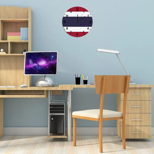 Miniatura 496 de Cheyan Reloj de pared con bandera de Canadá de 12 pulgadas, silencioso, sin tictac, de PVC, funciona con pilas, reloj redondo decorativo, regalo