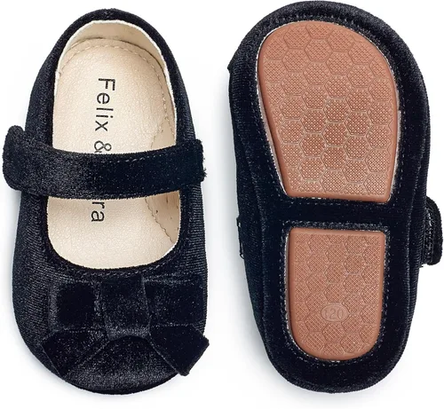 Miniatura 29 de Felix & Flora Zapatos de bebé de suela suave - Zapatos de bebé para caminar, mocasines, suela de goma, zapatos de cuna