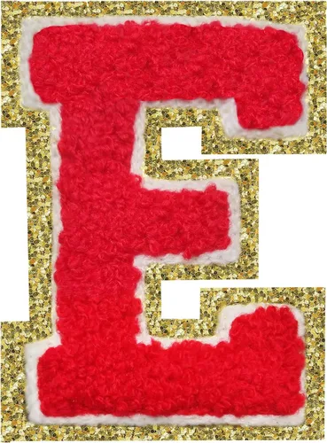 Miniatura 84 de Parches de letras termo-adhesivas de felpilla para chaquetas, parches de letras universitarias con brillantina para planchar en la letra azul A