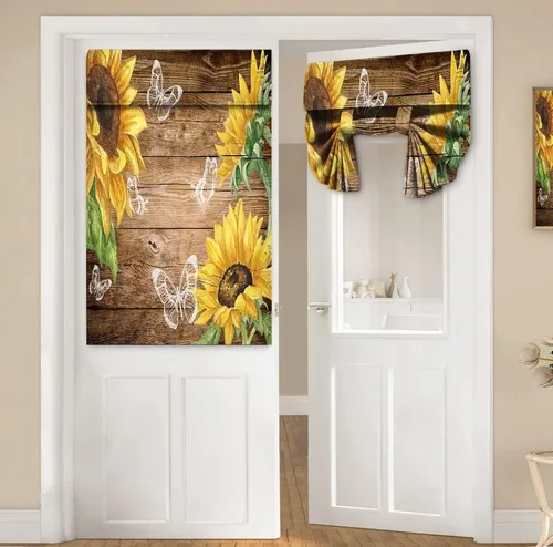 Miniatura 56 de Cortinas de puerta negras y rojas para ventanas de puerta, estampado de leopardo y cebra, cortinas de ventana para puerta de vidrio francesa