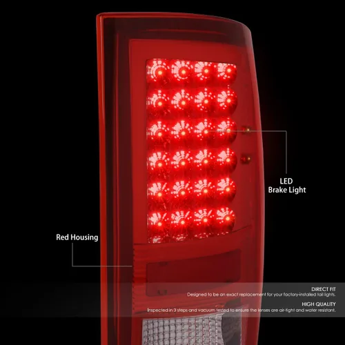 Miniatura 2 de DNA MOTORING TL-DRAM09-LED-CH-RD - Conjunto de luces traseras LED para lado del conductor y del pasajero