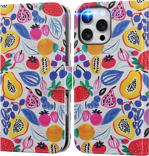 Miniatura 61 de DEENAKIN Funda tipo cartera para iPhone 15 con tarjetero + clip para efectivo, bloqueo RFID, protección contra caídas de grado militar y obras