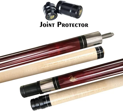 Miniatura 3 de Tai ba cues Palo de billar, punta de cuero multicapa de 13 mm, 58 pulgadas, envoltura de lino, palo de billar profesional de madera dura de arce A3