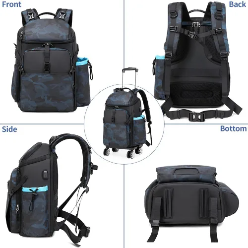 Miniatura 3 de Mochila para cámara DSLR/SLR/sin espejo, bolsa grande para fotografía para hombres y mujeres, con compartimento para laptop y soporte para trípode